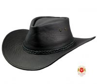 Kowbojski kapelusz skórzany Windsor Klasyczny Czarny