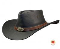 Kowbojski kapelusz skórzany Windsor Czarny