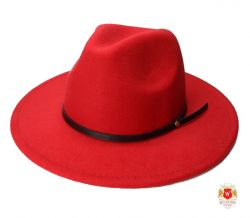 Czerwony kapelusz fedora Seul